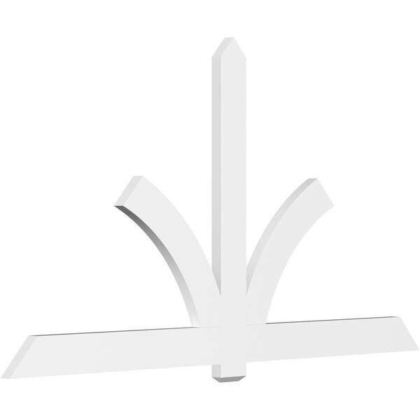 Ekena Millwork Redmond Architectural Grade PVC Gable Bracket, 96"W x 52"H x 2"D x 6"F, 13/12 Pitch GBP096X52X0206RED00 - main
